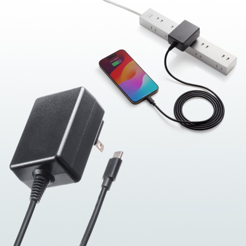 AC充電器（USB Type-Cケーブル 一体型・5V/3A・1.5m・USB充電器・ACアダプタ・スマホ・タブレット）