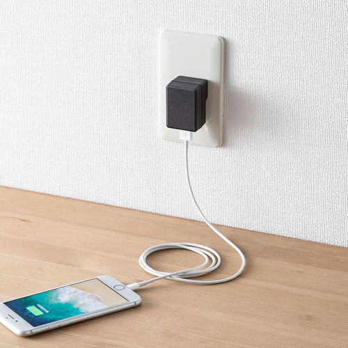 USB充電器（1A・高耐久・L字型）