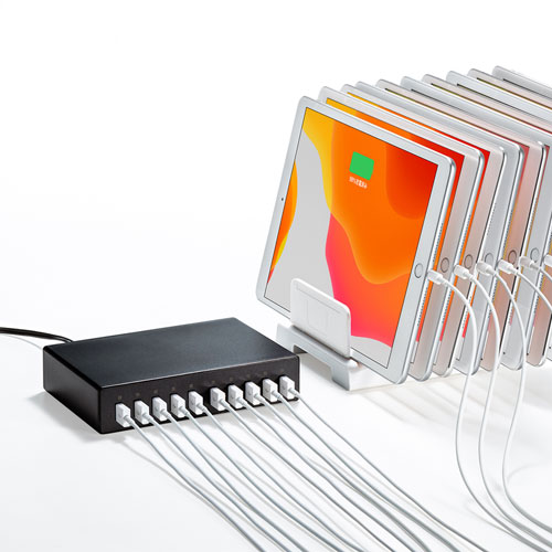 USB充電器（10ポート・合計20A・高耐久タイプ・ブラック）
