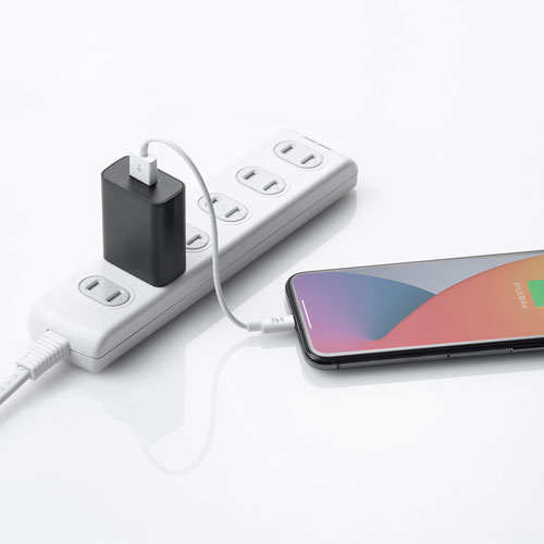 USB充電器（2A・AC充電器・ブラック） ACA-IP87BK サンワサプライ