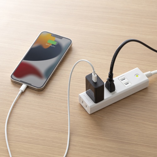 USB Type-C充電器（3A・1ポート・AC充電器・ブラック） ACA-IP92BK サンワサプライ