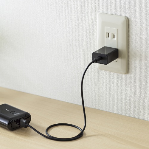 USB Type-C充電器（3A・1ポート・AC充電器・ブラック） ACA-IP92BK サンワサプライ