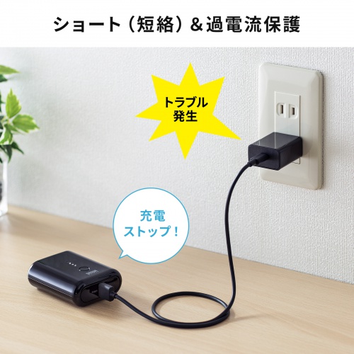 USB Type-C充電器（3A・1ポート・AC充電器・ブラック） ACA-IP92BK サンワサプライ