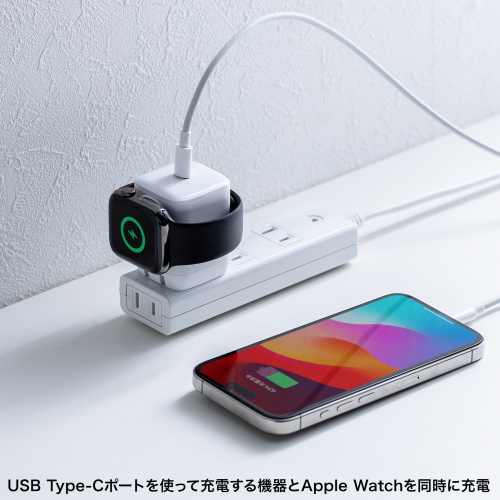 Apple Watch対応 USB充電器（PD30W・USB-C×1・2in1・小型・急速充電・iPhone・iPad・13インチMacBook Air・スマホ・タブレット）