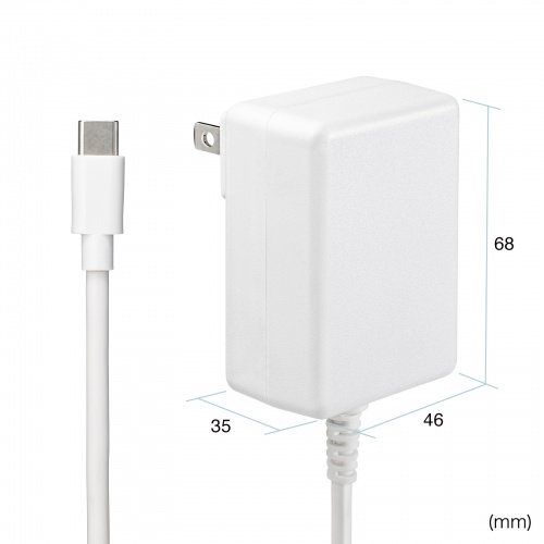 AC充電器（ACアダプタ・PD20W・Type-C ケーブル一体型・ケーブル長1.5m・スマホ・タブレット・持ち運び・ホワイト）ACA-PD102W