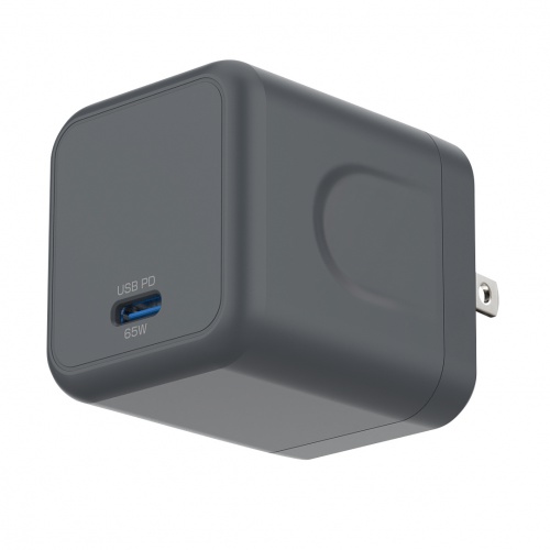 USB充電器（PD・充電器・最大65W・1ポート・Type-C×1・GaN採用・折りたたみ式プラグ・小型・キューブ・急速充電・ノートパソコン・スマホ・タブレット・PSE適合商品）