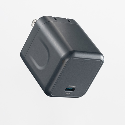 USB充電器（PD・充電器・最大65W・1ポート・Type-C×1・GaN採用・折りたたみ式プラグ・小型・キューブ・急速充電・ノートパソコン・スマホ・タブレット・PSE適合商品）