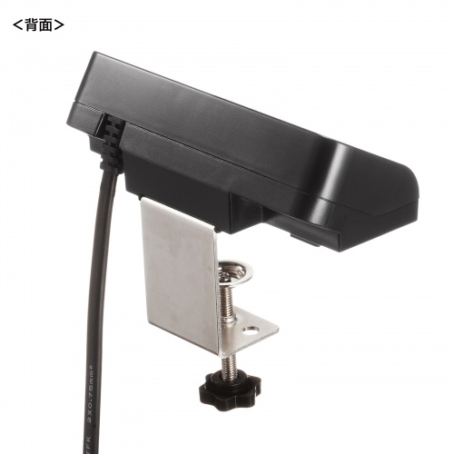 USB充電器（クランプ式・机固定・PD65W・Type-C×2ポート＋USB A×2ポート・4台同時充電・複数ポート・絶縁キャップ・ブラック）