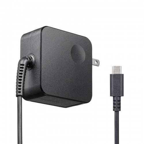 AC充電器(ACアダプタ・USB充電器・PD45W・Type-C ケーブル一体型・ノートパソコン充電器・WWCB認証・Chromebook・スマホ・タブレット・持ち運び・ブラック)
