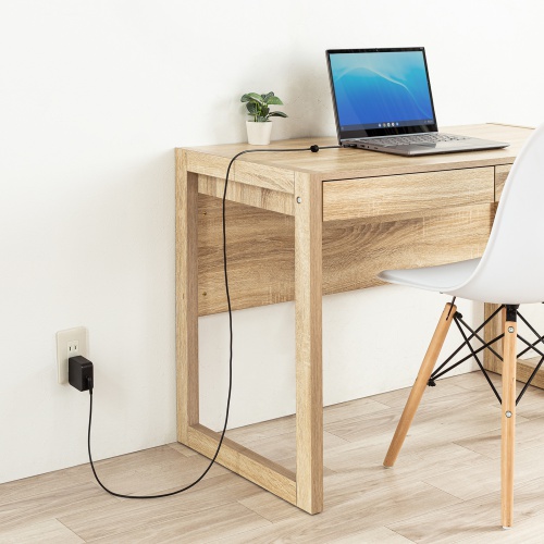AC充電器(ACアダプタ・USB充電器・PD45W・Type-C ケーブル一体型・ノートパソコン充電器・WWCB認証・Chromebook・スマホ・タブレット・持ち運び・ブラック)