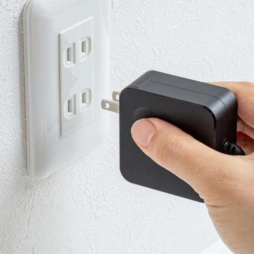 AC充電器(ACアダプタ・USB充電器・PD45W・Type-C ケーブル一体型・ノートパソコン充電器・WWCB認証・Chromebook・スマホ・タブレット・持ち運び・ブラック)