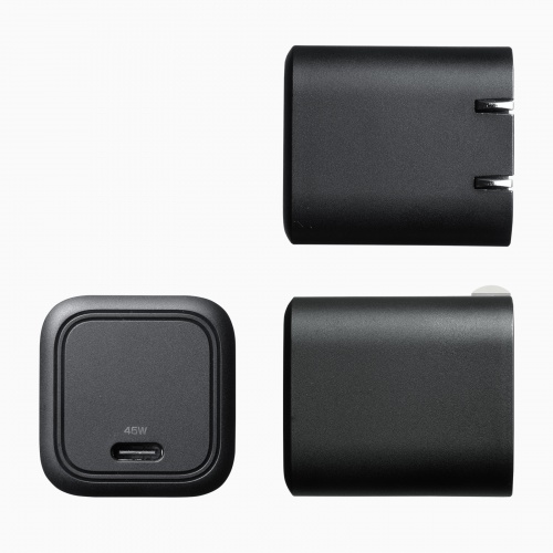 USB充電器（PD45W・Type-Cケーブル付き（2m）・C×1 GaN採用・PD-PPS対応・折りたたみ式プラグ・超小型・急速充電・ノートパソコン・スマホ・タブレット・PSE適合商品）