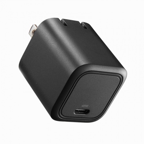 USB充電器（PD45W・Type-Cケーブル付き（2m）・C×1 GaN採用・PD-PPS対応・折りたたみ式プラグ・超小型・急速充電・ノートパソコン・スマホ・タブレット・PSE適合商品）