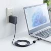 AC充電器（PD65W・Type-Cケーブル一体型・ノートパソコン充電器・スマホ・タブレット・持ち運び・PSE適合品・ブラック）