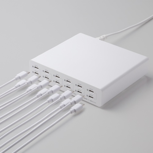 【アウトレット】USB充電器（Type-C 12ポート・PD20W・合計最大144W・一括電源スイッチ付き・スマホ・タブレット）