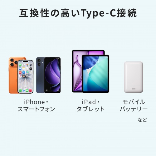 充電ケーブルセット（USB-C充電器・AC充電器・PD20W・急速充電・超小型・折りたたみ式プラグ・PSE取得・ケーブル長2m・iPhone・iPad・スマホ・タブレット・モバイルバッテリー）
