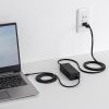 ACアダプター（USB PD対応AC充電器・PD65W・電源コード型・Type-Cケーブル一体型・ノートパソコン充電・ブラック）