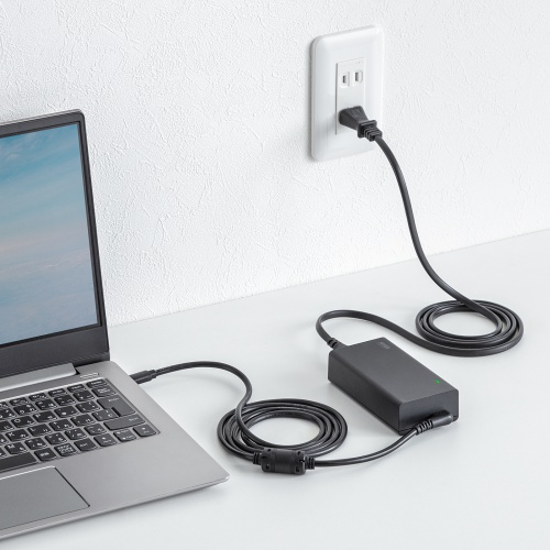 AC充電器（ACアダプタ・PD100W・Type-Cケーブル一体型・ノートパソコン・ドッキングステーション用）