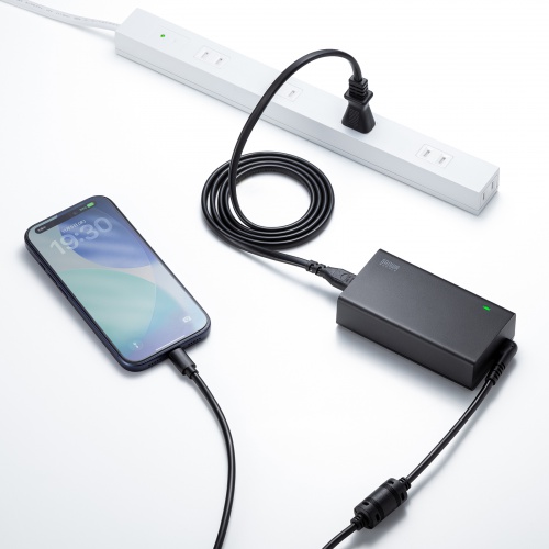 AC充電器（ACアダプタ・PD100W・Type-Cケーブル一体型・ノートパソコン・ドッキングステーション用）