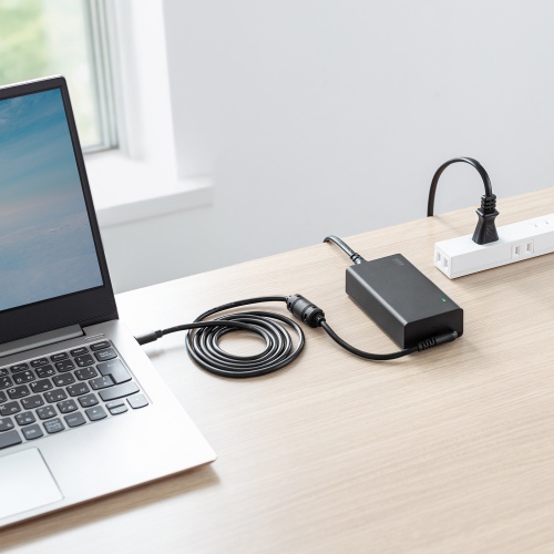 AC充電器（ACアダプタ・PD100W・Type-Cケーブル一体型・ノートパソコン・ドッキングステーション用）