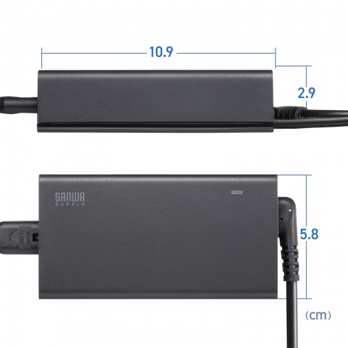 AC充電器（ACアダプタ・PD100W・Type-Cケーブル一体型・ノートパソコン・ドッキングステーション用）