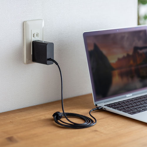 タイプC充電器(パソコン充電器・iPhone・コンセント・一体型・PD・45W・iPhone15・iPhone15plus・おすすめ･ﾌﾞﾗｯｸ) ACA-PD75BK サンワサプライ