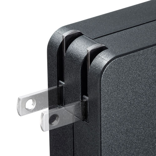 タイプC充電器(パソコン充電器・iPhone・コンセント・アダプター・PD・おすすめ・65W・TypeCケーブル一体型・iPhone15対応・ブラック） ACA-PD76BK サンワサプライ