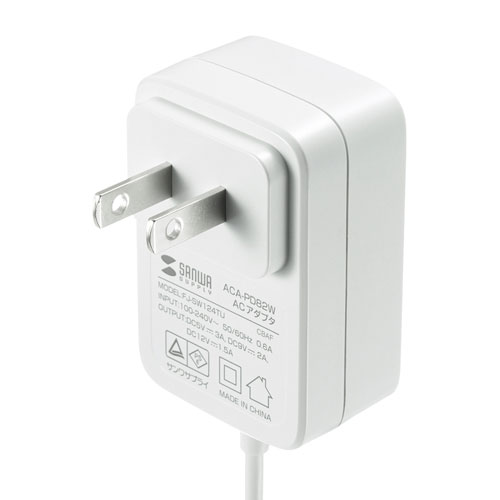 AC充電器（USB Type Cケーブル一体型・PD対応・18W・iPhone15対応） ACA-PD82W サンワサプライ