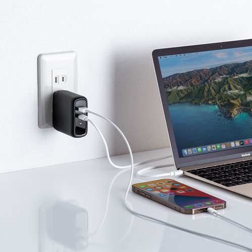 USB PD対応AC充電器（USB Power Delivery対応・PD60W・GaN・Type-C・USB A）