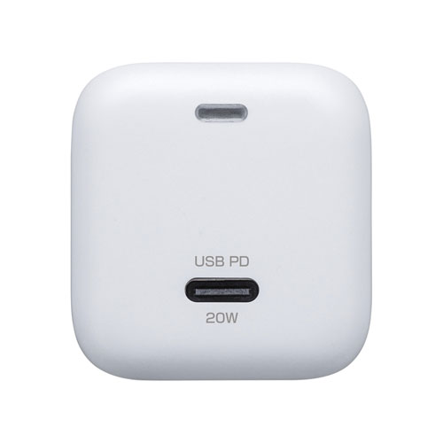 AC充電器（キューブ型・PD対応・PD20W・iPhone15対応・ホワイト） ACA-PD89W サンワサプライ