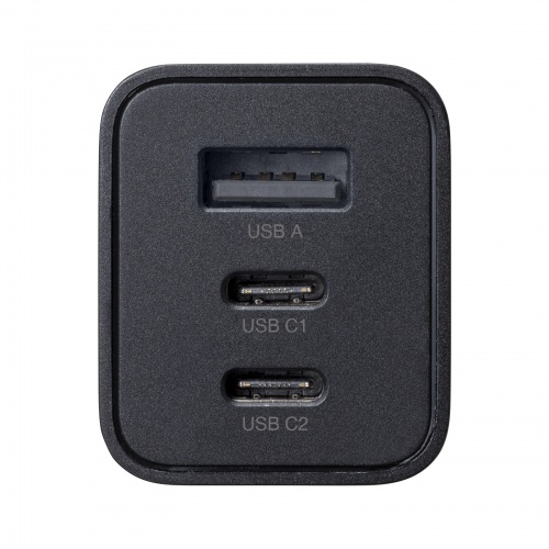USB PD対応AC充電器（PD65W・Type-C×2＋Type-A×1） ACA-PD95BK サンワサプライ