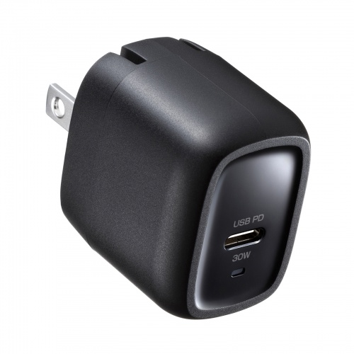 USB-C充電器（USB PD30W・超小型・急速充電器・Type-C・1ポート・iPhone・iPad・スマートフォン・Android・各種対応・PSE認証商品・ブラック）