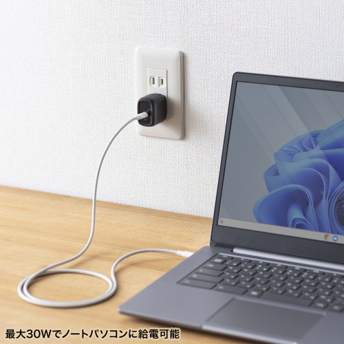 USB-C充電器（USB PD30W・超小型・急速充電器・Type-C・1ポート・iPhone・iPad・スマートフォン・Android・各種対応・PSE認証商品・ブラック）
