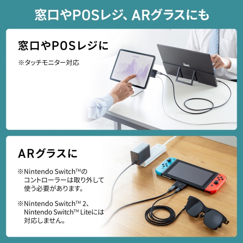 USB Type-C 拡張アダプタ（直挿し・ARグラス・アダプター・PD 100W・急速充電対応・Xreal・4K/60Hz）