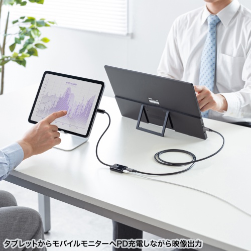 USB Type-C 拡張アダプタ（ケーブルタイプ・ARグラス・アダプター・PD 100W・急速充電対応・Xreal・4K/60Hz）