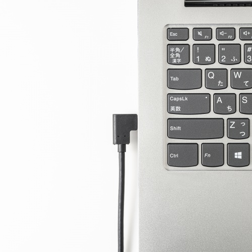 USB Type C-HDMI変換アダプタ（4K/30Hz・L字・ケーブル長20cm・ブラック）AD-ALCHD02L