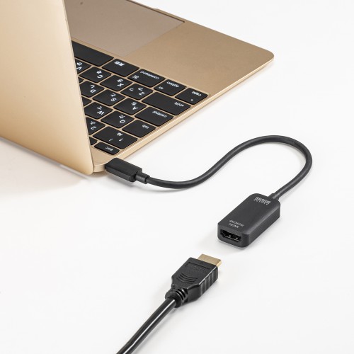 Type-C変換アダプタ（HDMI・おすすめ・iPhone15対応・iPhone15plus対応・ブラック） AD-ALCHD02 サンワサプライ