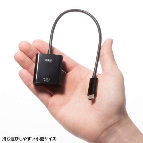 USB-C-HDMI 変換アダプタ（4K/60Hz・簡易パッケージ・フルHD/60Hz・ケーブル長20cm・iPhone15/16対応・MacBook対応・iPad Pro Air 対応・ブラック）