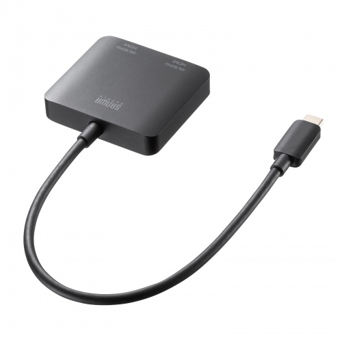 USB-C HDMI 変換アダプタ（2画面・4K/60Hz・HDR・ケーブル長20cm・Windows・マルチディスプレイ・ミラーリング）