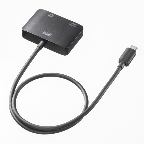 USB Type-C HDMI / VGA 変換アダプタ（2画面出力・4K/60Hz・ケーブル長50cm）