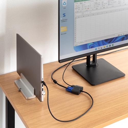USB Type-C HDMI / VGA 変換アダプタ（2画面出力・4K/60Hz・ケーブル長50cm）