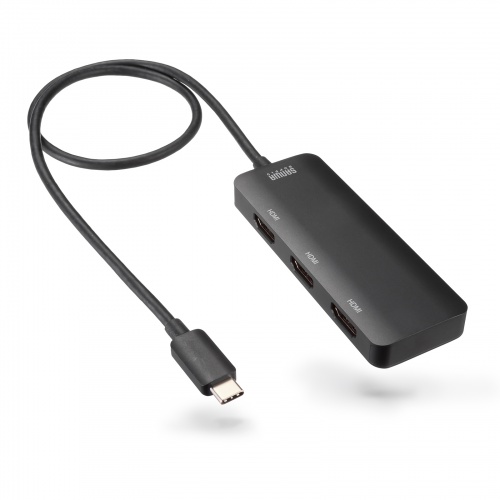Type-C HDMI 変換アダプタ（3ポート・4K/60Hz対応・ケーブル長