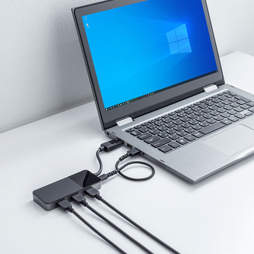 【訳あり 新品】DisplayPort HDMI MSTハブ(DPver1.4・3ポート・ブラック)