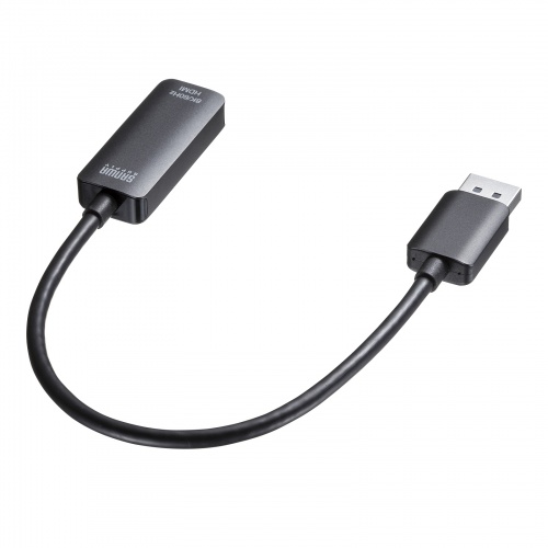 DisplayPort-HDMI変換アダプタ（8K/60Hz対応・4K/120Hz対応・HDR対応・ケーブル長20cm・3重シールド構造・ブラック）