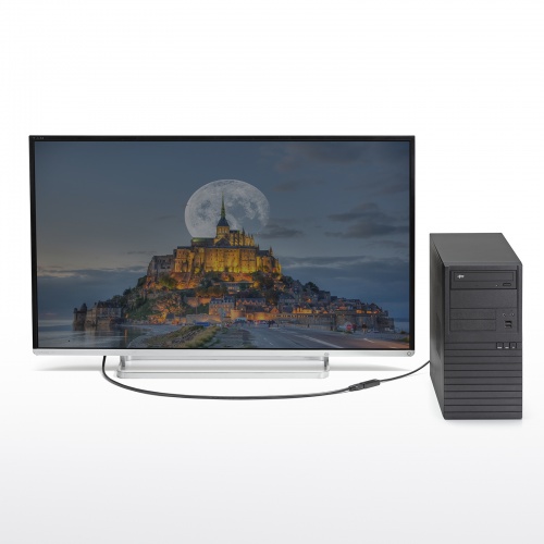 DisplayPort-HDMI変換アダプタ（8K/60Hz対応・4K/120Hz対応・HDR対応・ケーブル長20cm・3重シールド構造・ブラック）