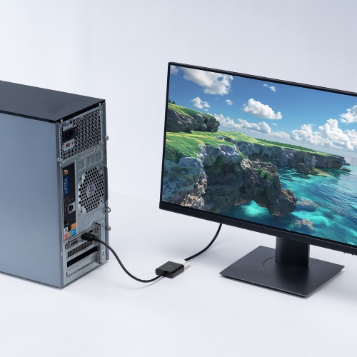 DisplayPort-DVI 変換アダプタ（20cm・アクティブタイプ・1080p・ディスプレイポート・変換ケーブル）