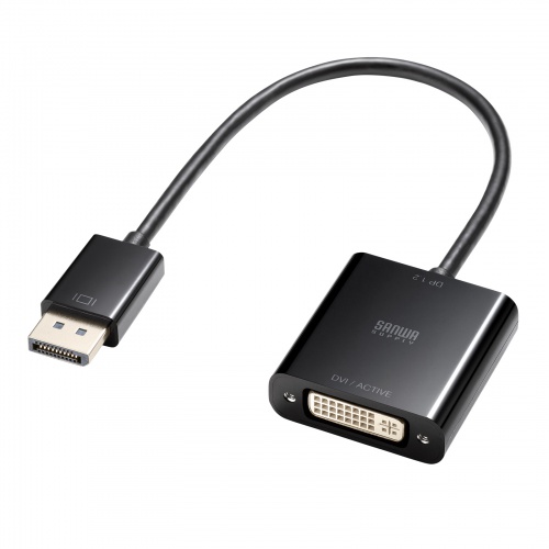 DisplayPort-DVI 変換アダプタ（20cm・アクティブタイプ・1080p・ディスプレイポート・変換ケーブル）