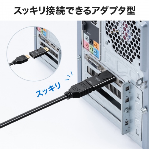DisplayPort - HDMI 変換アダプタ（4K/60Hz対応）AD-DPPHD02 サンワサプライ