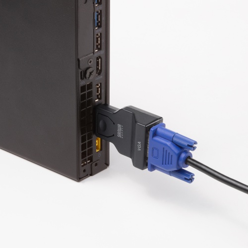 DisplayPort-VGA変換アダプタ（インチナット付き・抜け防止・ディスプレイポート・アクティブタイプ・コンパクト・ミニD-Sub（HD・15pin・1080p）