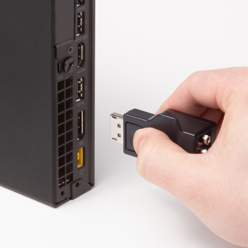 DisplayPort-VGA変換アダプタ（インチナット付き・抜け防止・ディスプレイポート・アクティブタイプ・コンパクト・ミニD-Sub（HD・15pin・1080p）